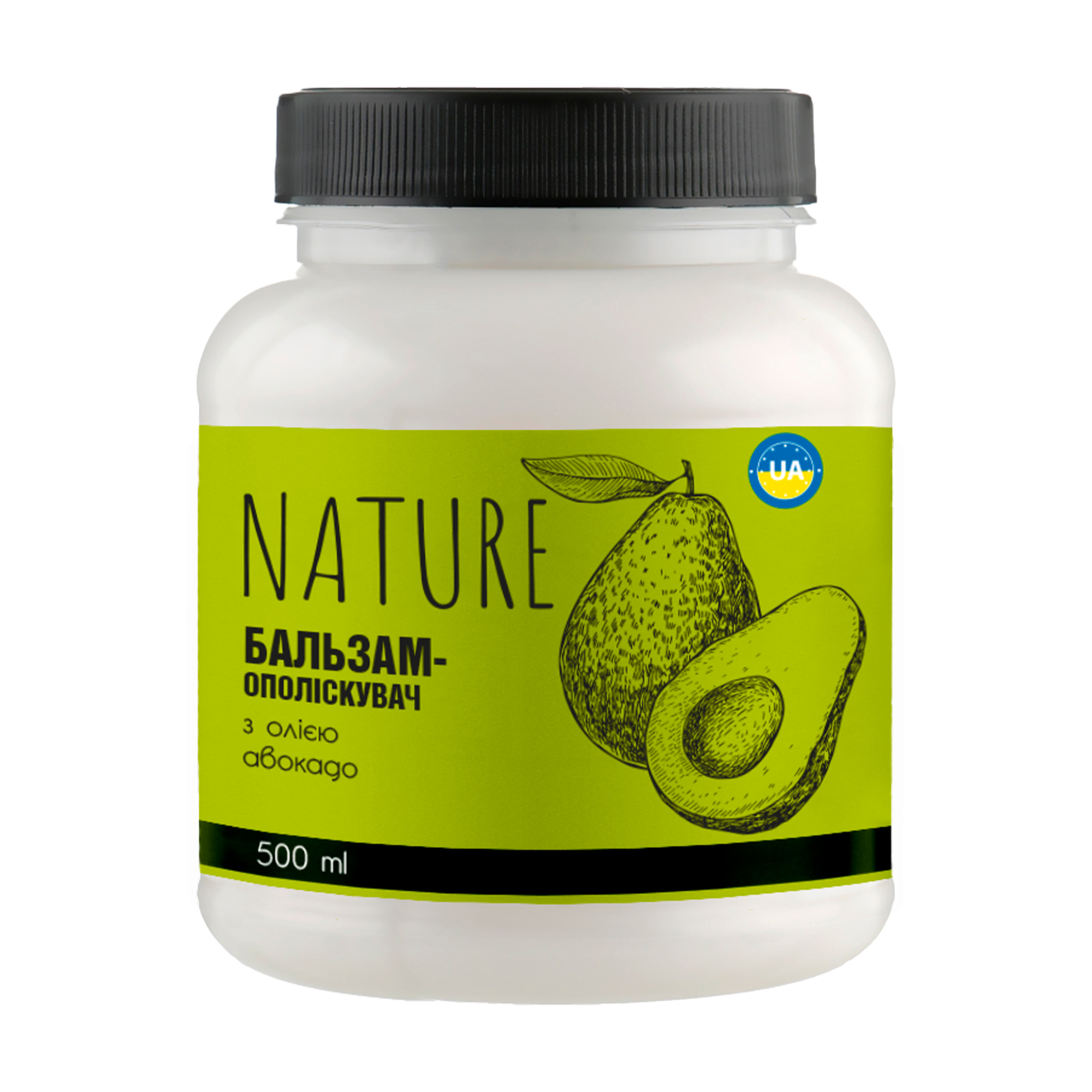 Бальзам-ополіскувач для волосся Bioton Cosmetics Nature з олією авокадо, 500 мл